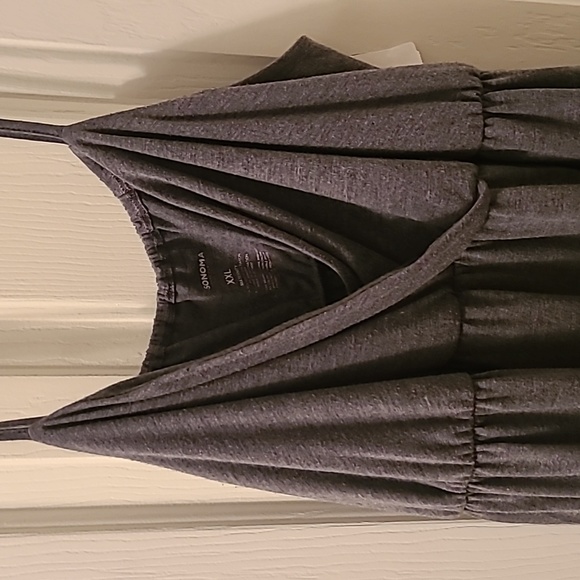 SONOMA BRAND WOMENS GRAY PLUS SIZE MATERNITY SUNDRESS SIZE XXL - Picture 3 of 12